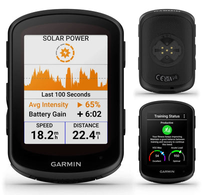Garmin Edge 840 Solar GPS Cycling Computer, Touchscreen, Button Controls, Advanced Navigation with E-Bank Bundle