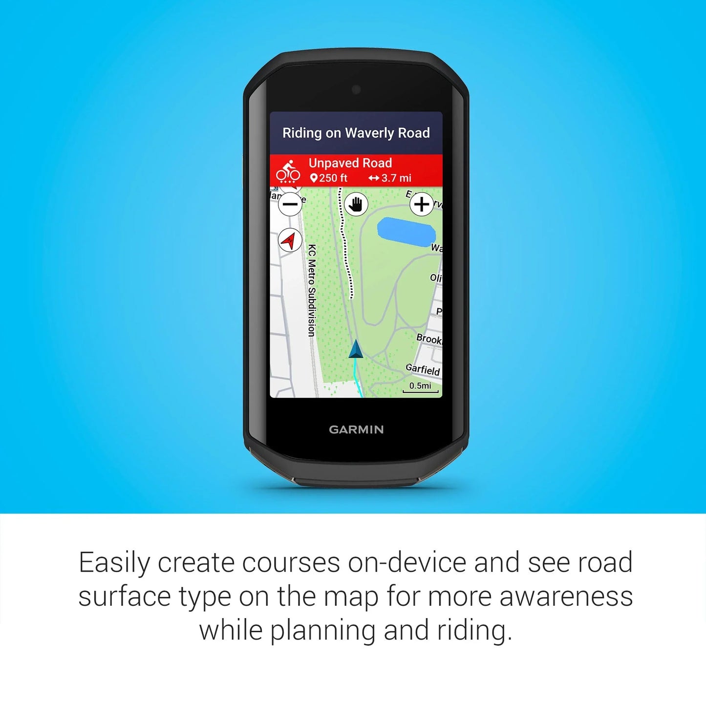 Garmin Edge® 1050, Premium Cycling Computer, Vivid Color Touchscreen Display, Built-in Speaker, Advanced Training and Group Ride Features, Road Hazard Alerts